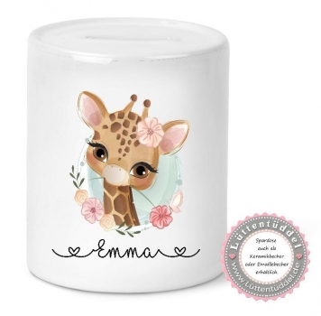 süße Tasche Giraffe Wechselwäsche Wechselkleidung (personalisiert) für Kindergarten  Wunschname KITA Kindergarten Einschulung Lüttentüddel®